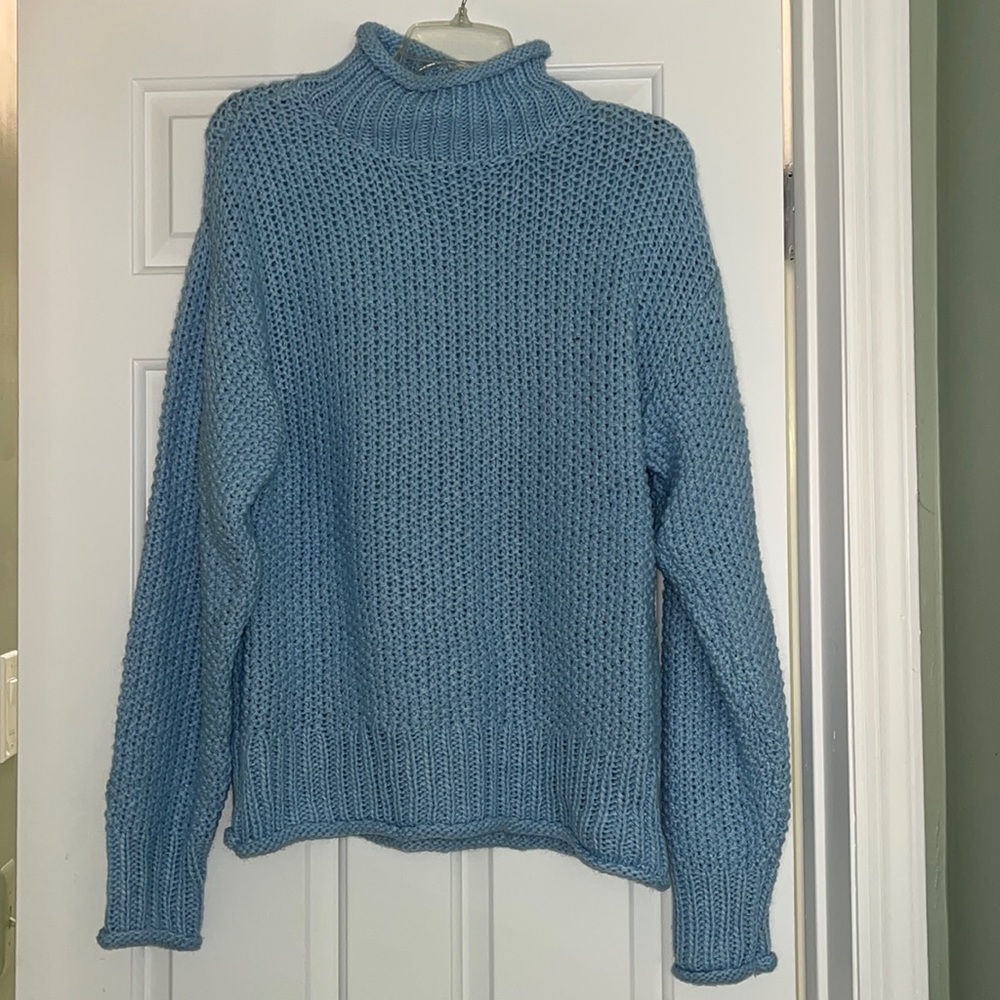 a.n.a Baby Blue Knit Sweater